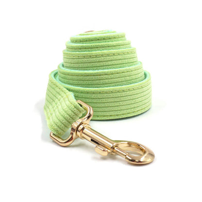 Dog Green Corduroy Leash - Frenchiely
