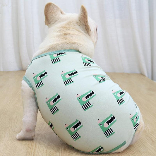 Dog Green Crocodile Shirt FOR small medium dogs by Frenchiely