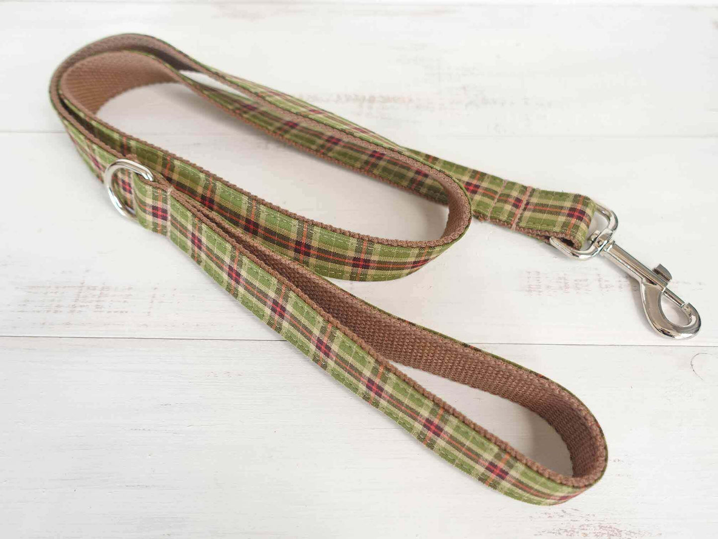 Dog Green Plaid Leash - Frenchiely