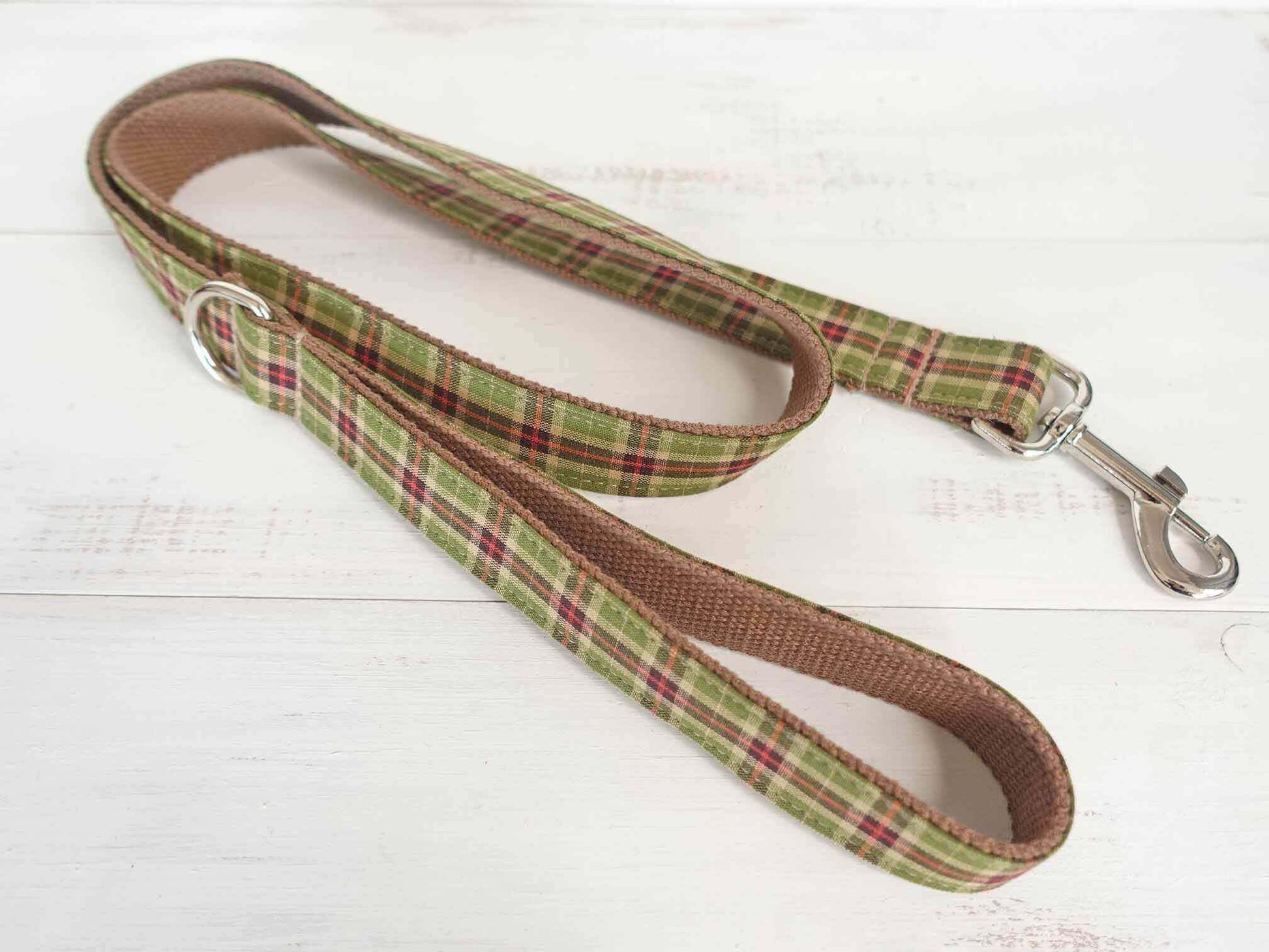 Dog Green Plaid Leash - Frenchiely