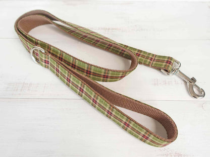 Dog Green Plaid Leash - Frenchiely