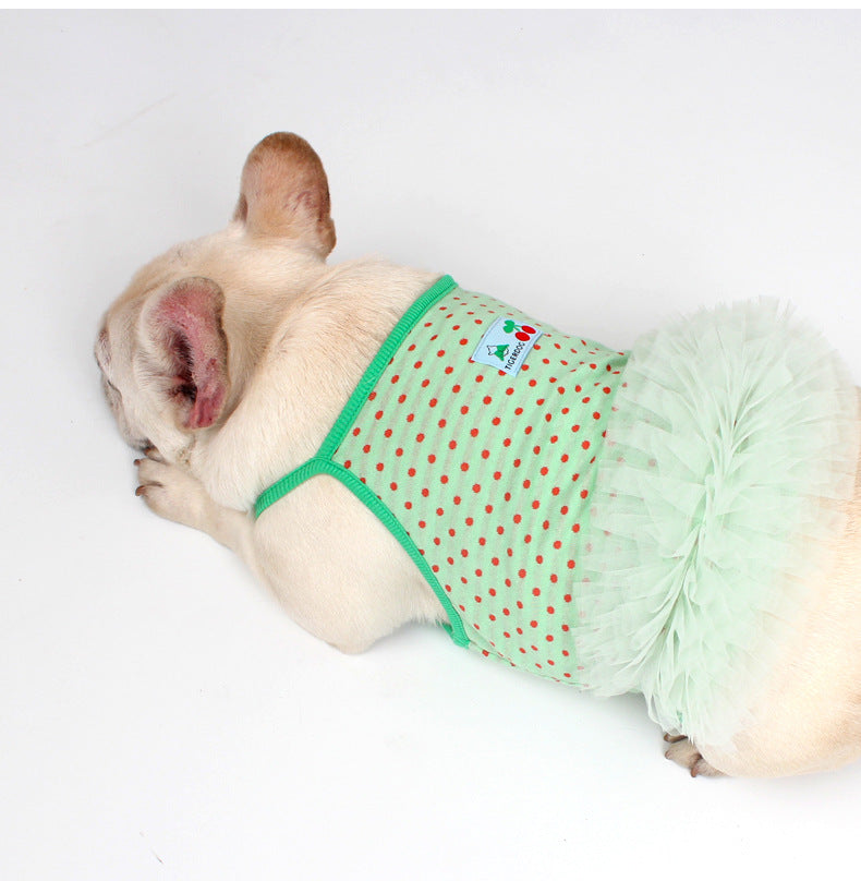 Dog Green Polka Tutu Dress doggreenpolkatutudressformediumdogs_1