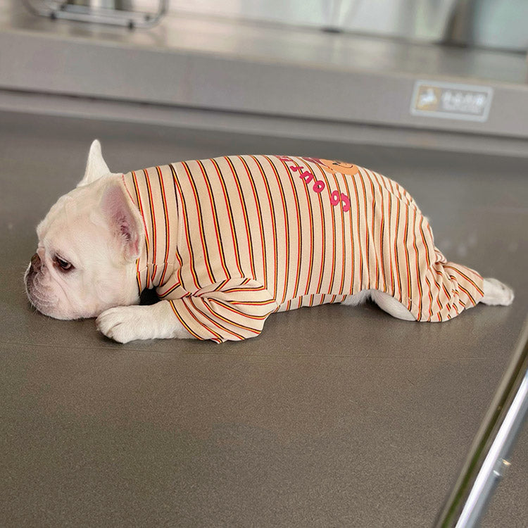 Dog Stripe Onesie Pajamas - Frenchiely