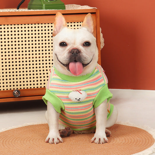 Green Stripe Doggie Sweatshirt