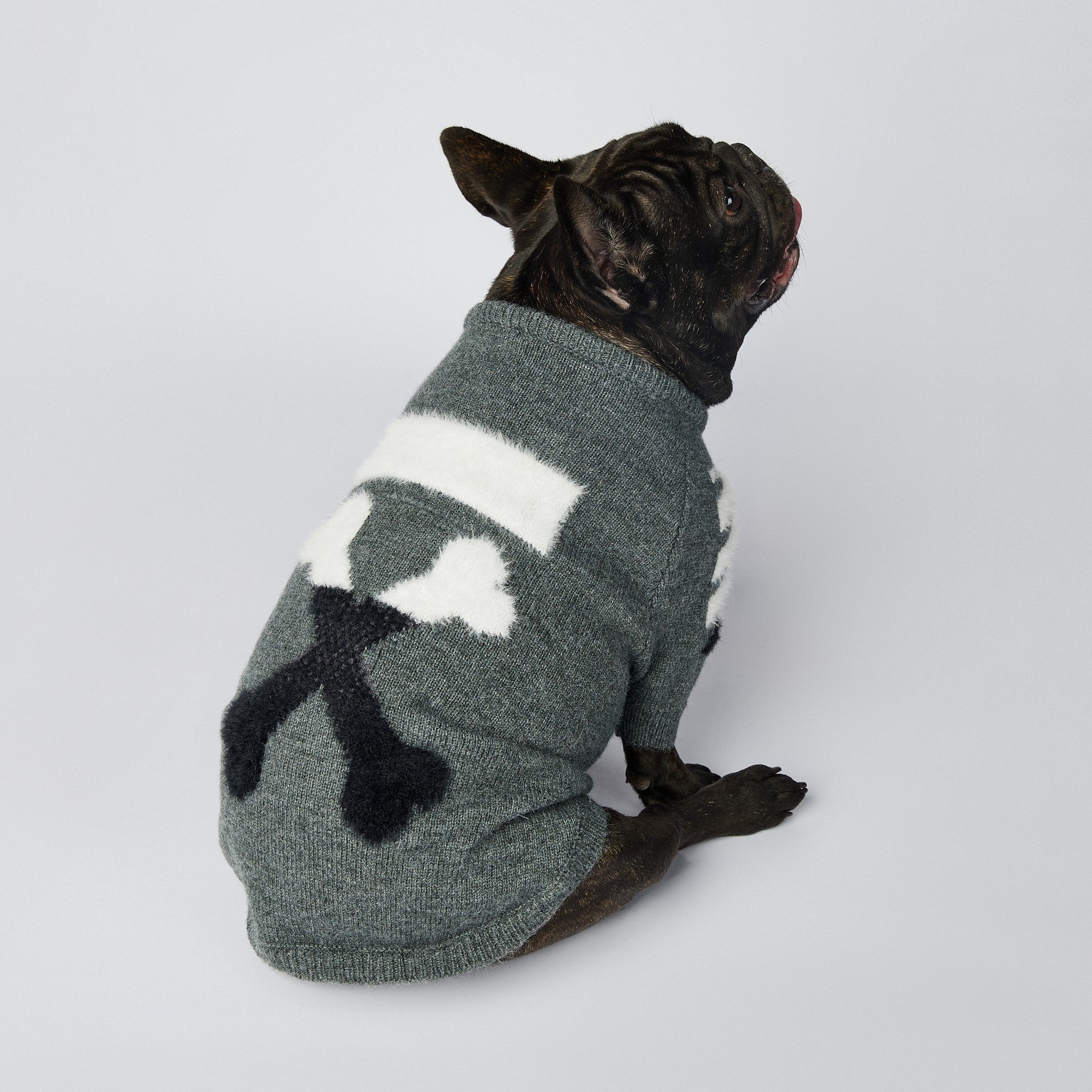 Dog Grey Woof Sweater - Frenchiely