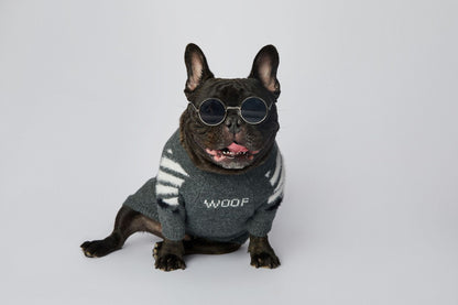 Dog Grey Woof Sweater - Frenchiely