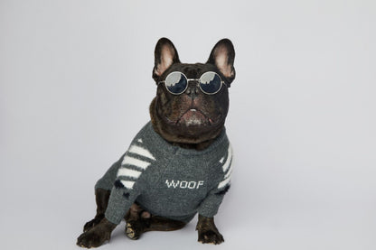 Dog Grey Woof Sweater - Frenchiely