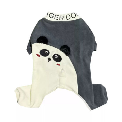 Warm Panda Pajamas doggreypandajumpsuitjammieforfrenchbulldogs_1