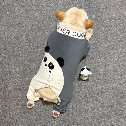 Warm Panda Pajamas doggreypandajumpsuitjammieforfrenchbulldogs_11