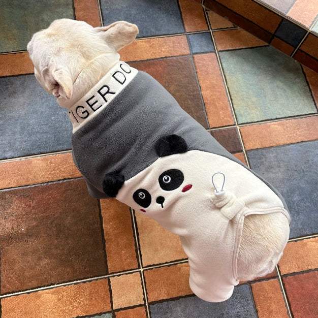 Warm Panda Pajamas doggreypandajumpsuitjammieforfrenchbulldogs_2