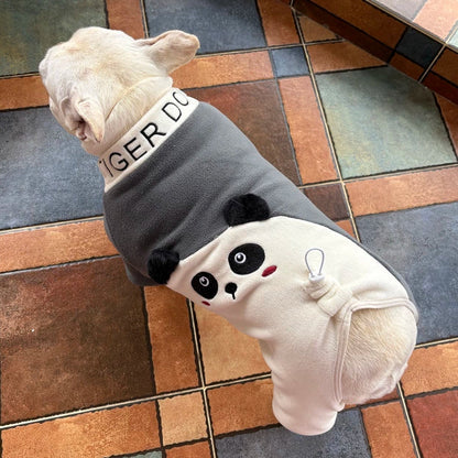 Warm Panda Pajamas doggreypandajumpsuitjammieforfrenchbulldogs_2