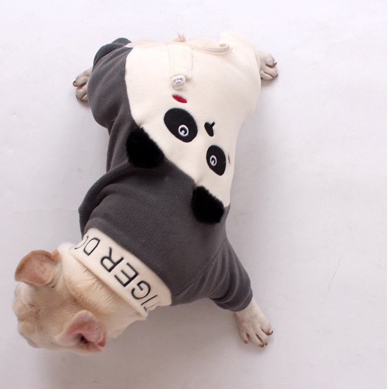 Warm Panda Pajamas doggreypandajumpsuitjammieforfrenchbulldogs_3