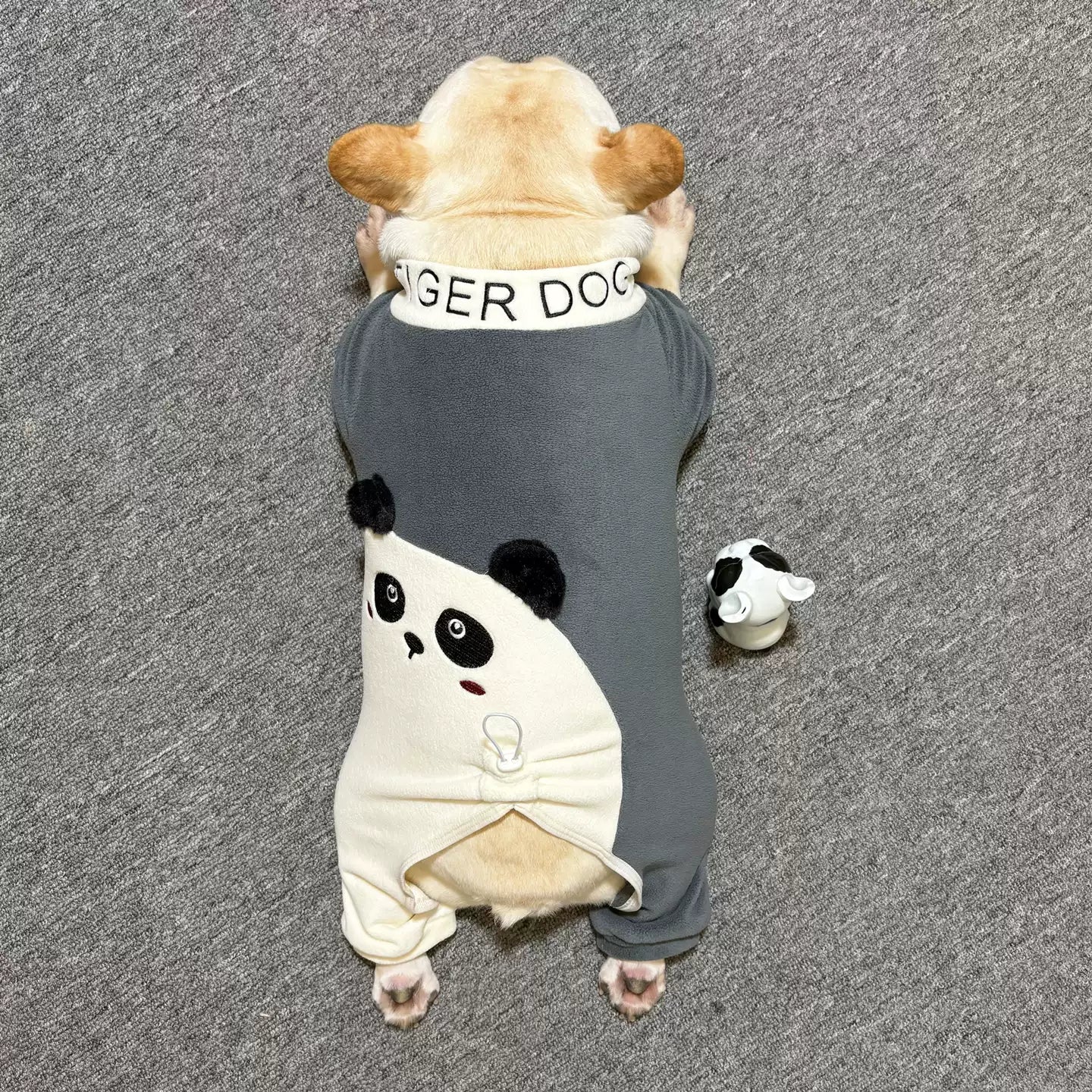 Warm Panda Pajamas doggreypandajumpsuitjammieforfrenchbulldogs_3