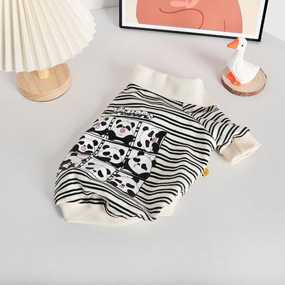 Dog Black Stripe Panda Shirt - Frenchiely