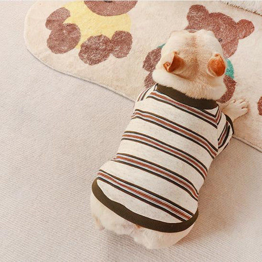 Stripe Sweatshirt doggreystripeshirtcoatforfrenchbulldogsbyFrenchiely_2