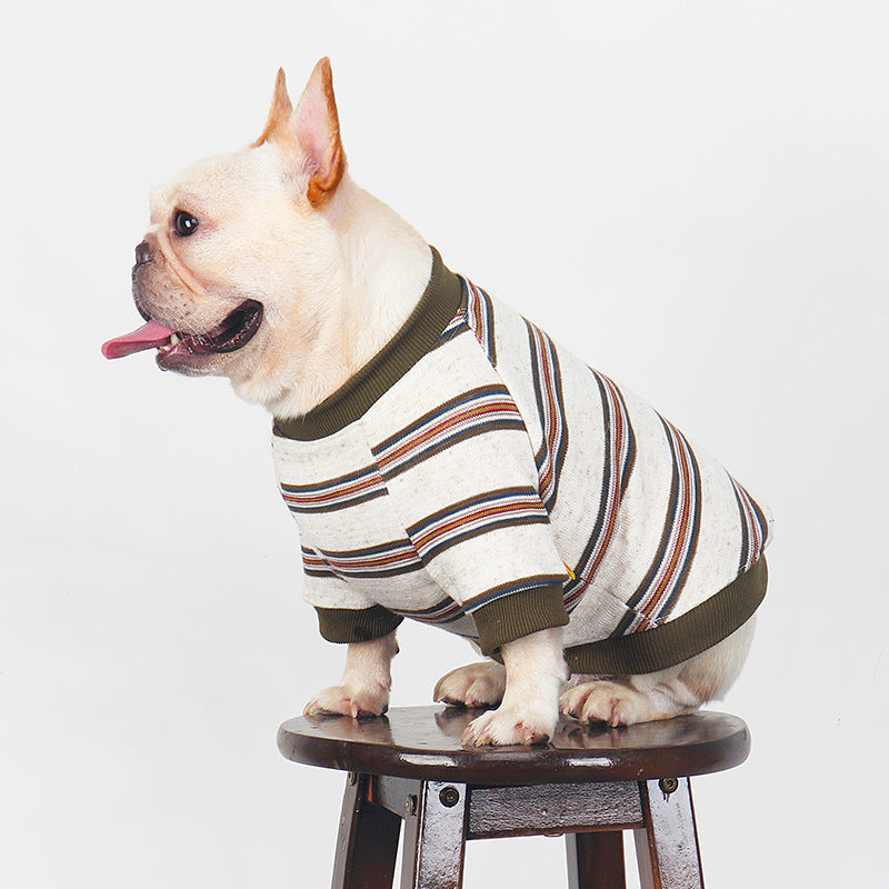 Dog Stripe Jumper Shirt for Medium Dogs By Frenchiely.com