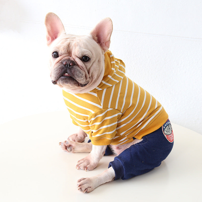 Stripe Hooded Onesie