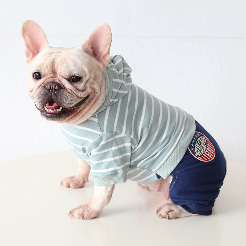 Stripe Hooded Onesie