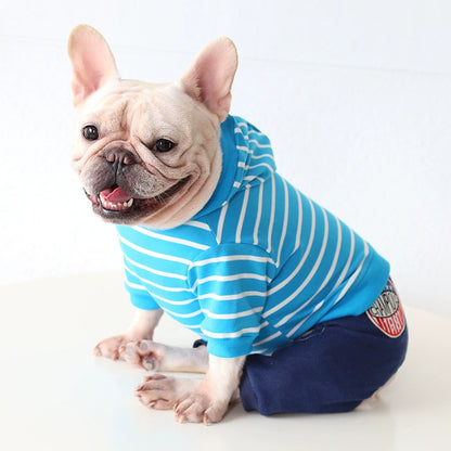 Stripe Hooded Onesie