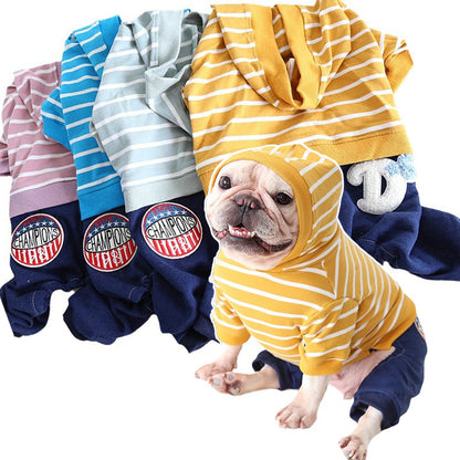 Stripe Hooded Onesie