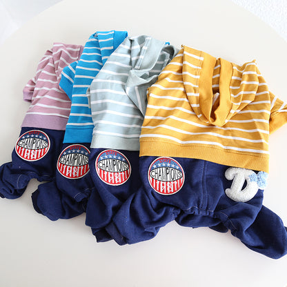 Stripe Hooded Onesie