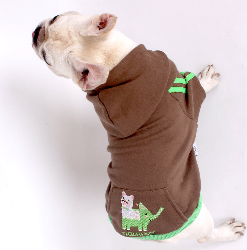Dog Maillard Brown Hoodie dogmaillardbrownhoodiecoatformediumdogbreeds_4