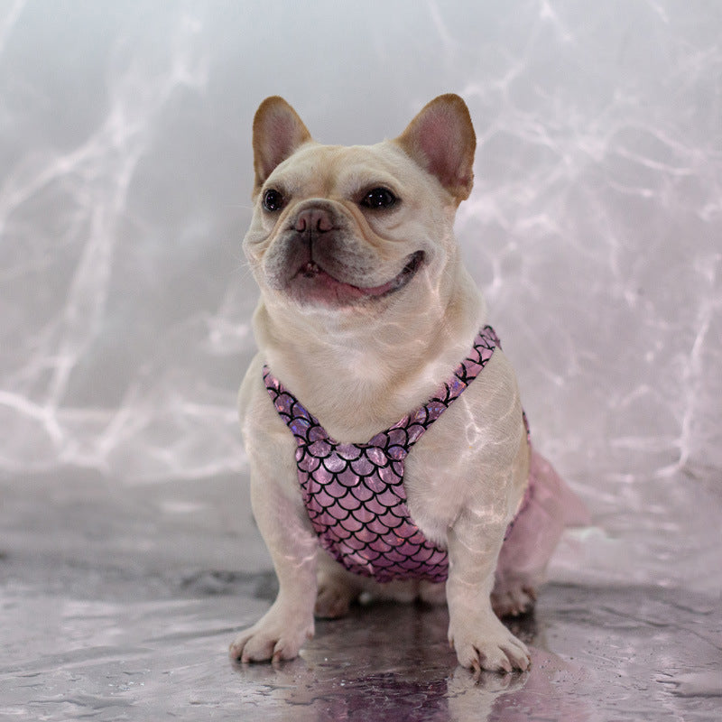 dog mermaid shiny dress for small medium dogs by Frenchiely