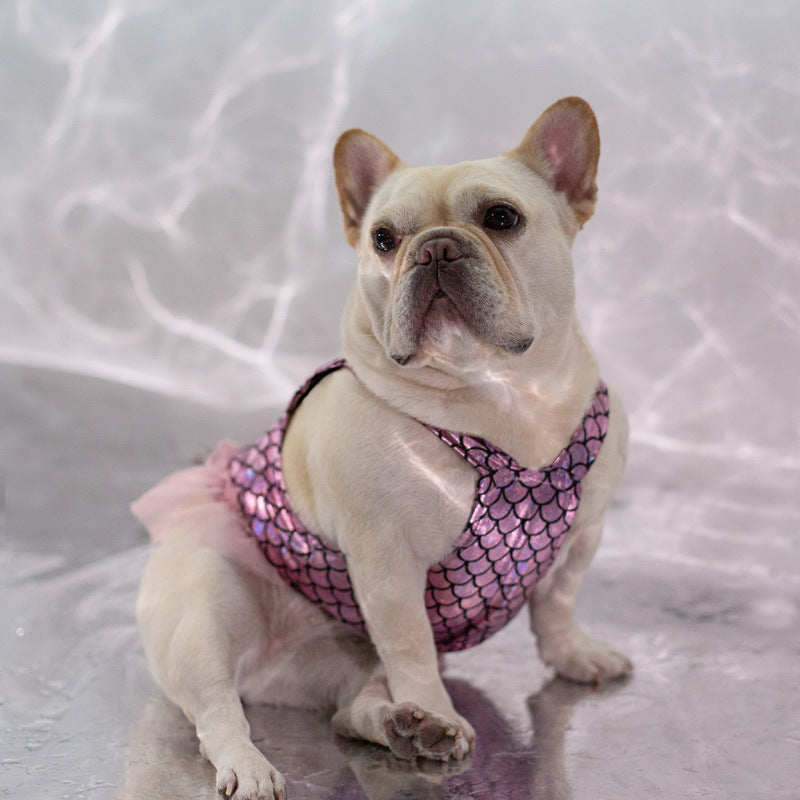 dog mermaid shiny dress for small medium dogs by Frenchiely