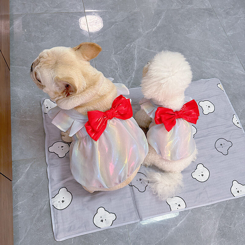 Dog Mermaid Bowtie Dress FOR SMALL MEDIUM DOGS BY FRENCHIELY