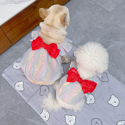 Dog Mermaid Bowtie Dress FOR SMALL MEDIUM DOGS BY FRENCHIELY