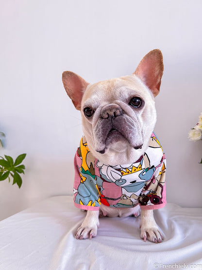 dog cartoon dog onesie pajamas for small medium dogs by frenchiely