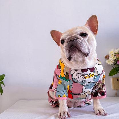dog cartoon dog onesie pajamas for small medium dogs by frenchiely