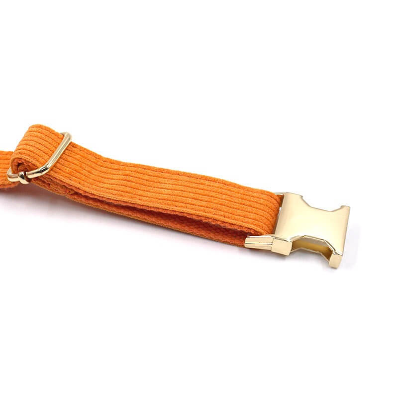 Dog Orange Corduroy Collar - Frenchiely