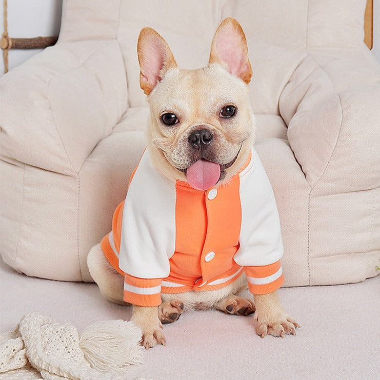 Dog Orange Baseball Coat - Frenchiely