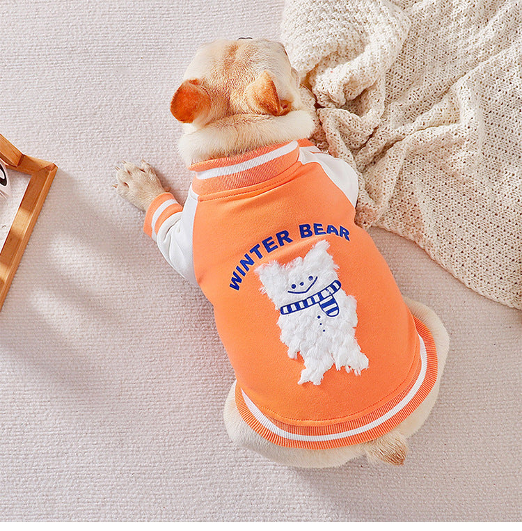 Dog Orange Baseball Coat - Frenchiely