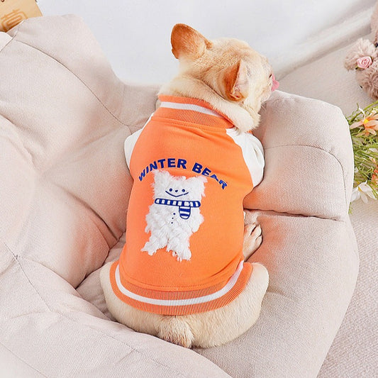 Orange Baseball Coat dogorangejacketcoatformediumdogs_2