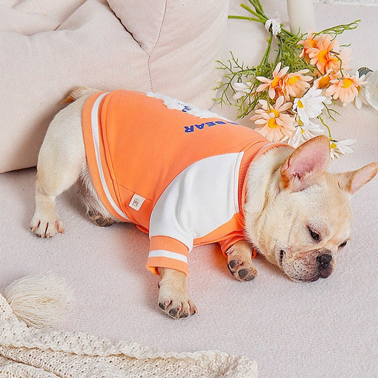 Dog Orange Baseball Coat - Frenchiely