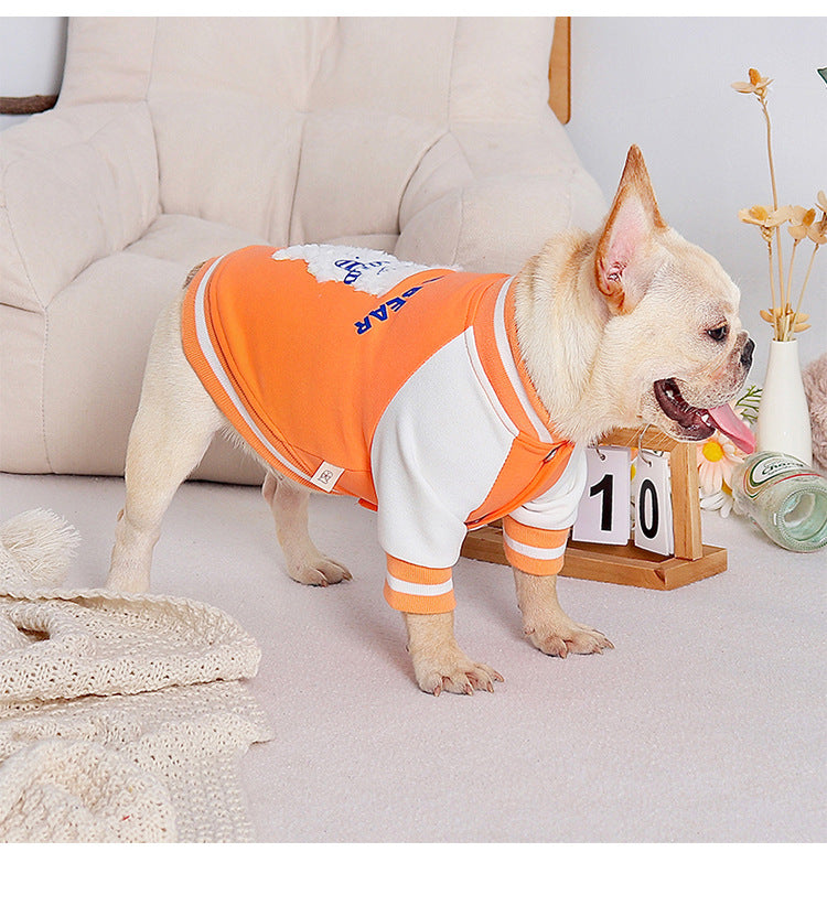 Dog Orange Baseball Coat - Frenchiely