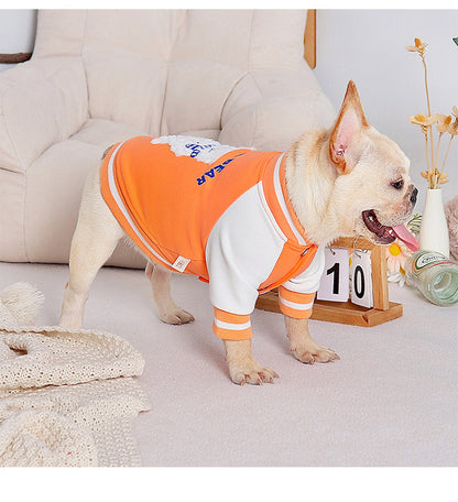 Dog Orange Baseball Coat - Frenchiely