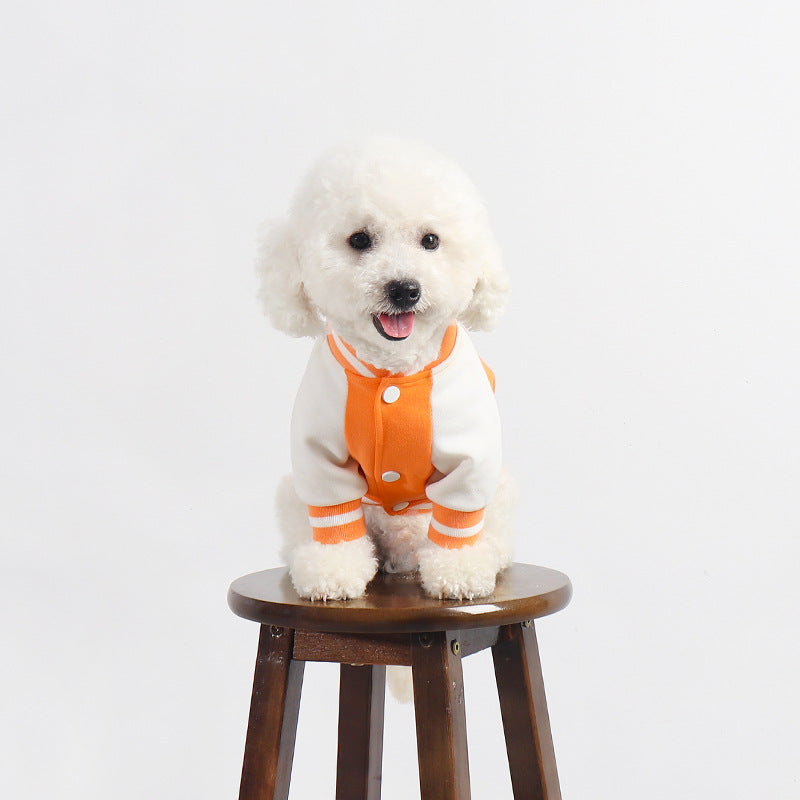 Dog Orange Baseball Coat - Frenchiely