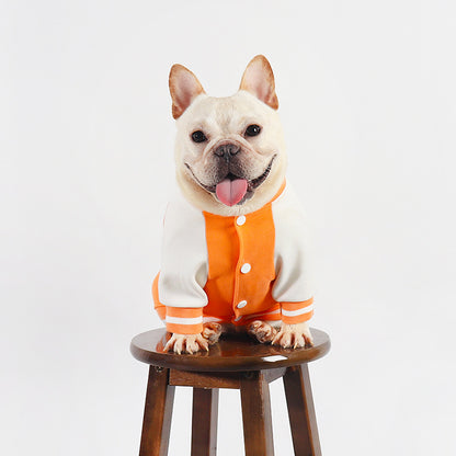 Dog Orange Baseball Coat - Frenchiely