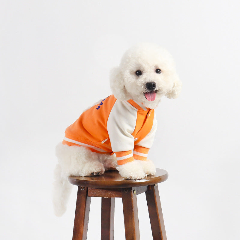 Dog Orange Baseball Coat - Frenchiely