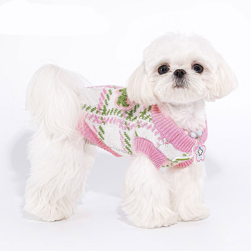 Dog Color Plaid Sweater Vest for french bulldogs by Frenchiely