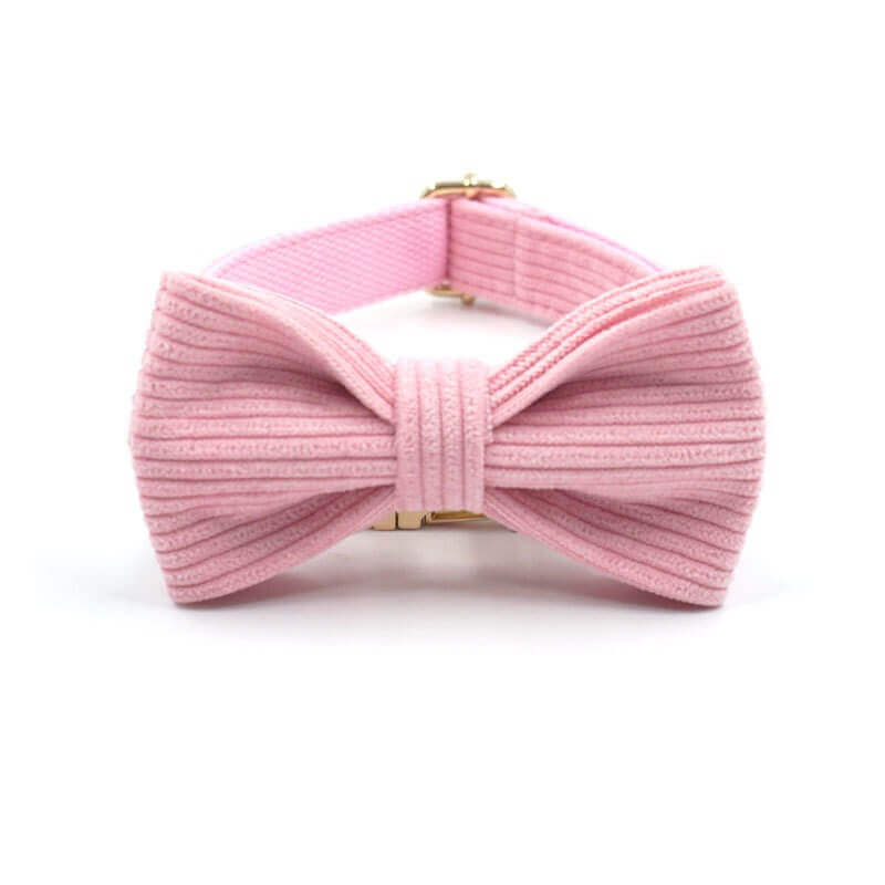 Dog Pink Corduroy Collar - Frenchiely