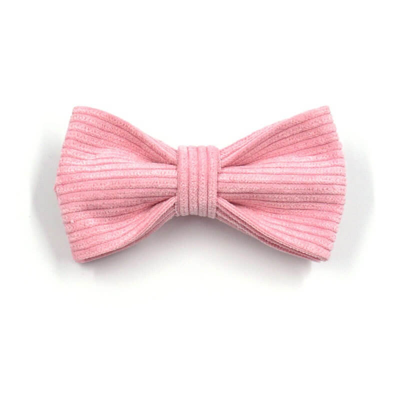 Dog Pink Corduroy Bow Tie