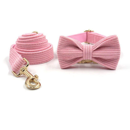 Dog Pink Collar Leash Set - Frenchiely