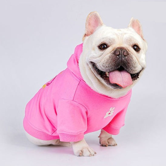 dog pink flower hoodie for small medium dogs by Frenchiely