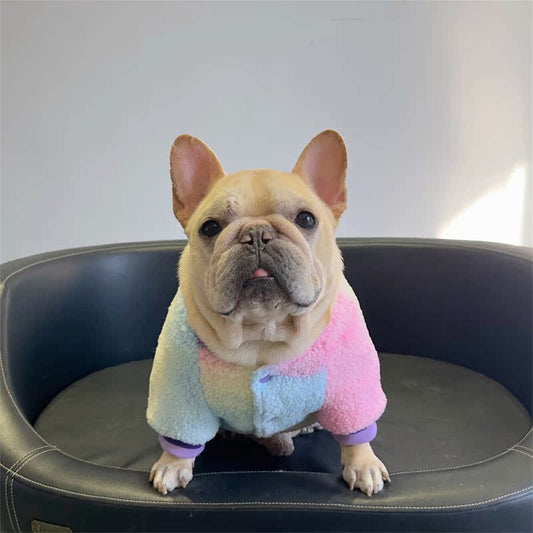Dog Pink Pastel Hooded Coat for French Bulldogs
