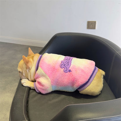 Dog Pink Pastel Hooded Coat for French Bulldogs