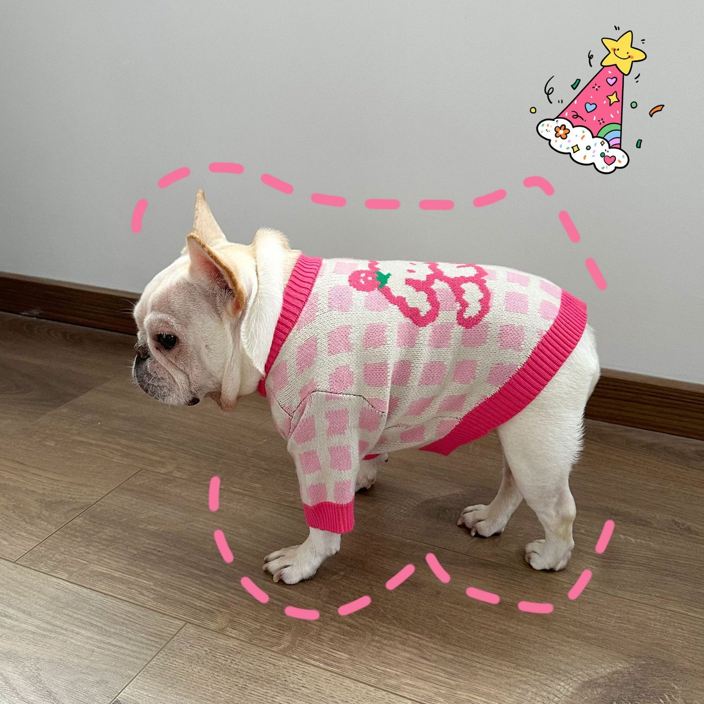 Dog Pink Doggie Sweater - Frenchiely